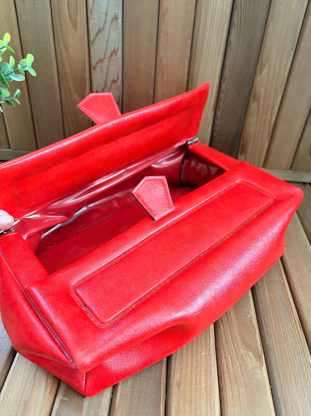 Vintage St Thomas Valet Kit Red Travel Case Retro Toiletry Grooming Bag